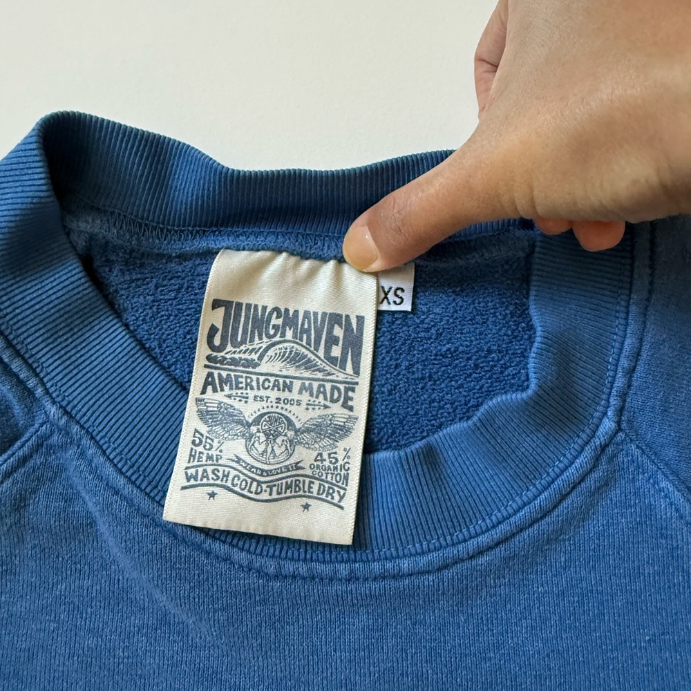 SOLD 💙 Jungmaven Sierra Raglan Sweatshirt Unisex XS - Picture 2 of 7